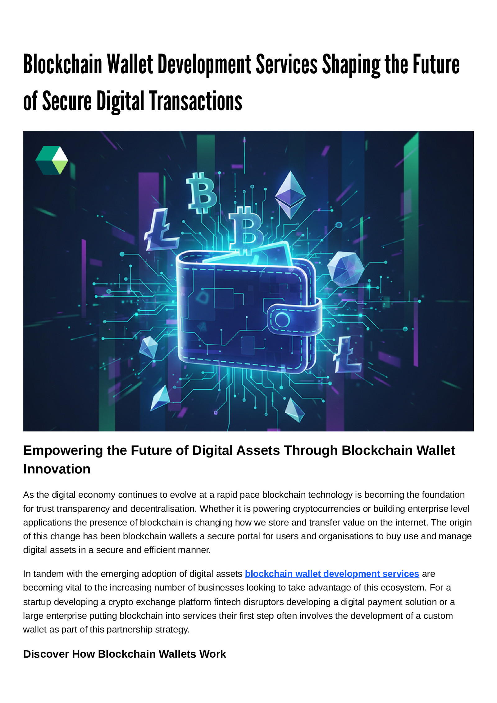 Blockchain Wallet Development Services Secure Crypto Wallet Solutions