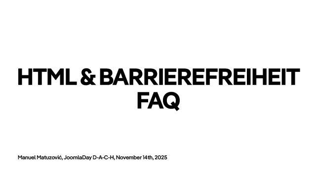 HTML & Barrierefreiheit