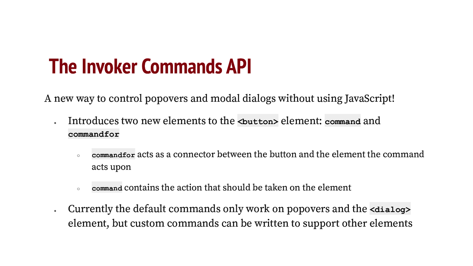 The Invoker Commands API