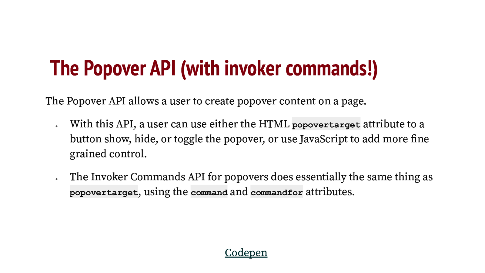 The Popover API (with invoker commands!)