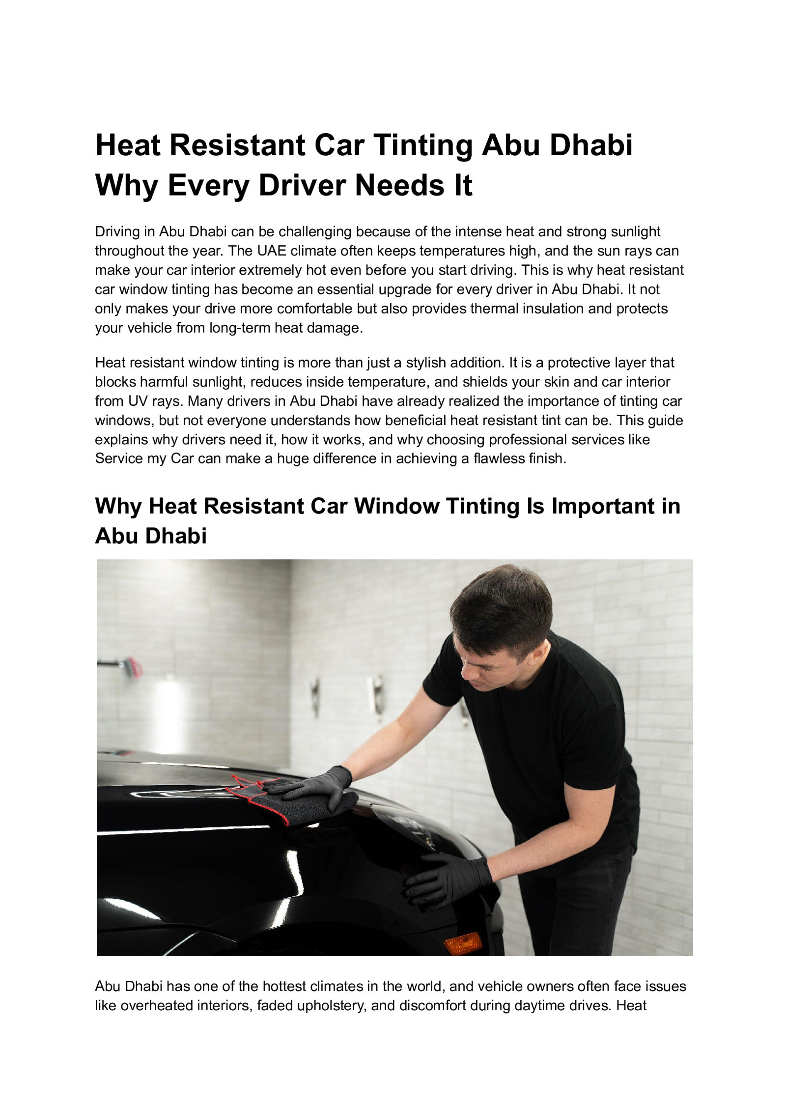 Heat Resistant Car Tinting Abu Dhabi Why Every Driver Needs It
