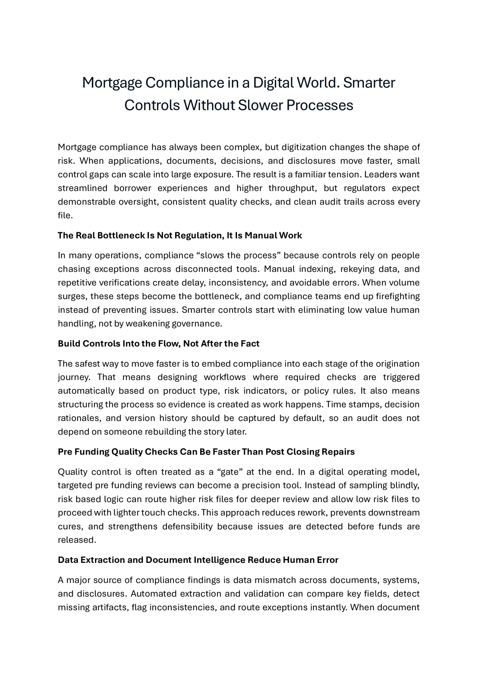Maximize Revenue and Efficiency with In-house Mortgage Servicing by Kimberly Villarreal