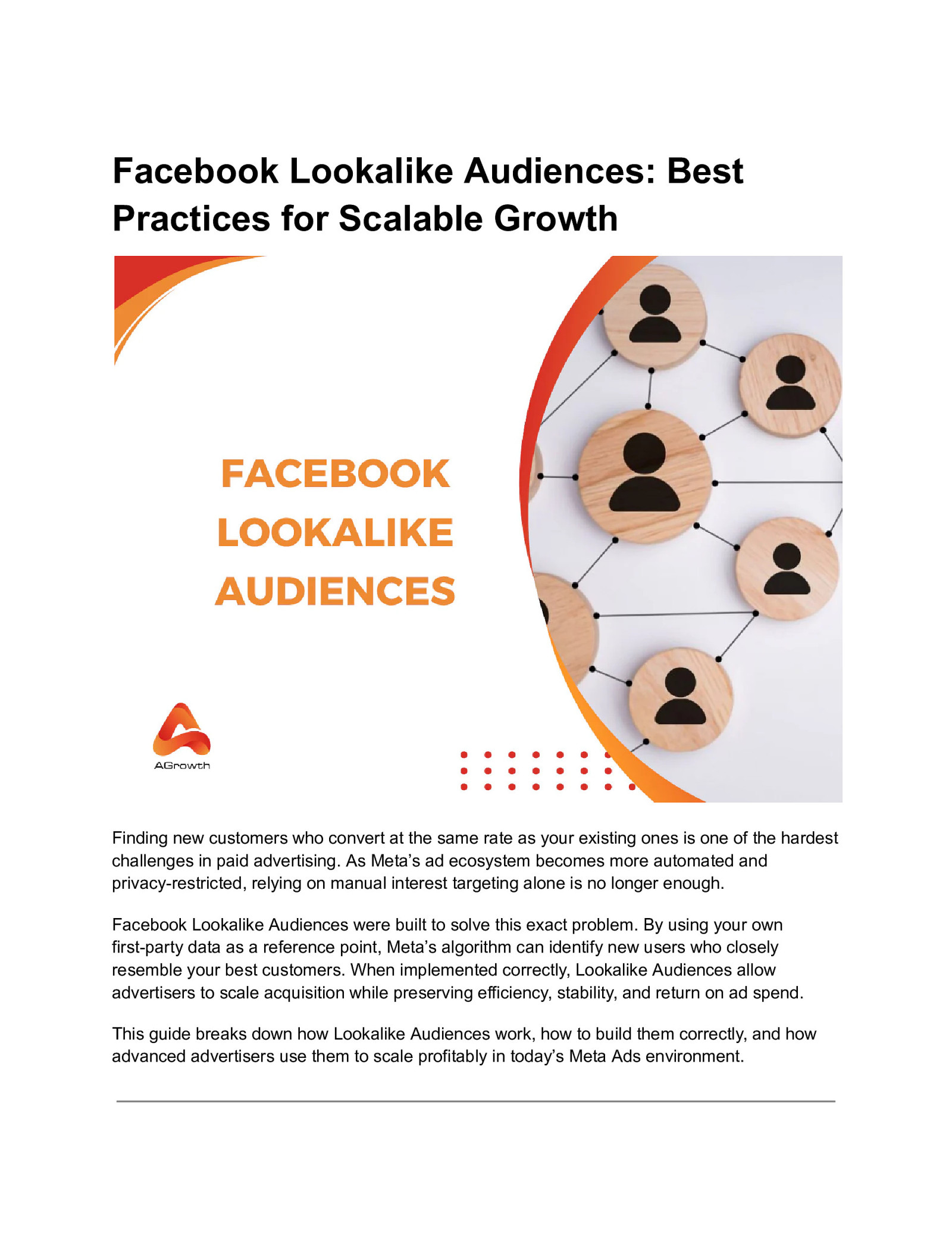 Facebook Lookalike Audiences: Best Practices for Scalable Growth