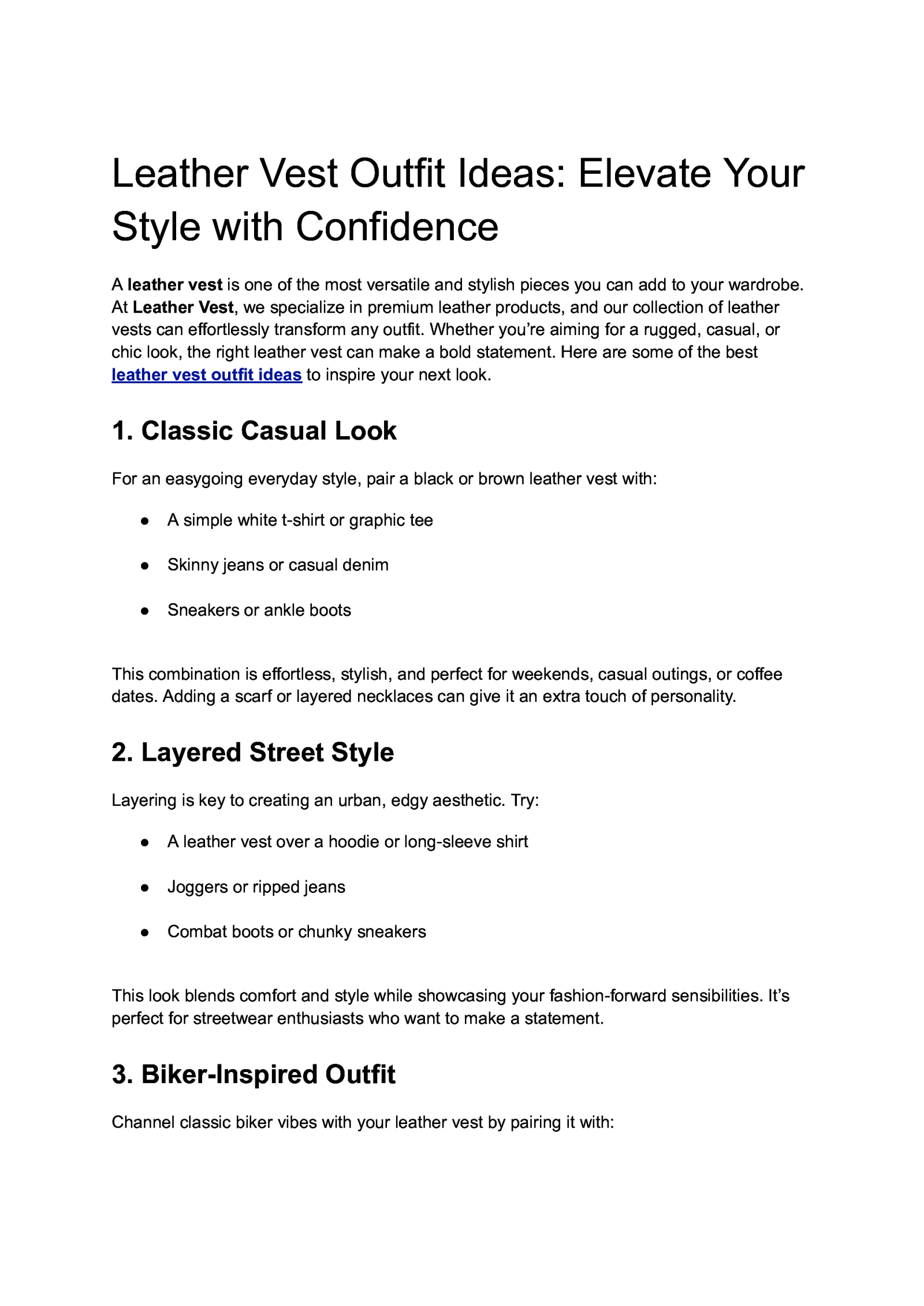 Leather Vest Outfit Ideas: Elevate Your Style with Confidence