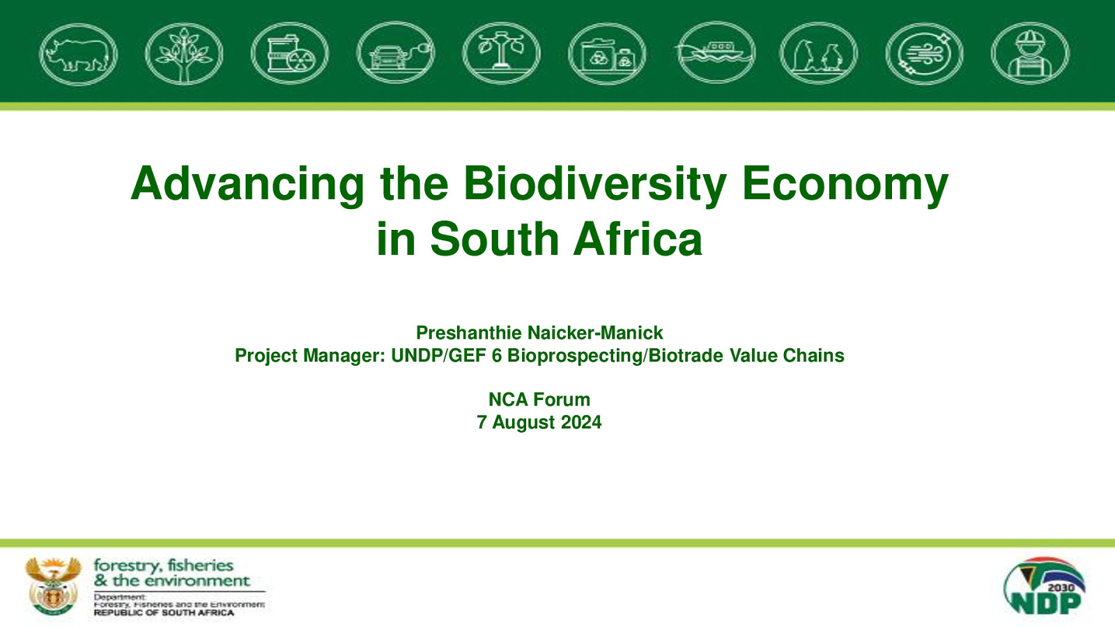 Advancing the Biodiversity Economy in South Africa by Peter Van deb Broecke