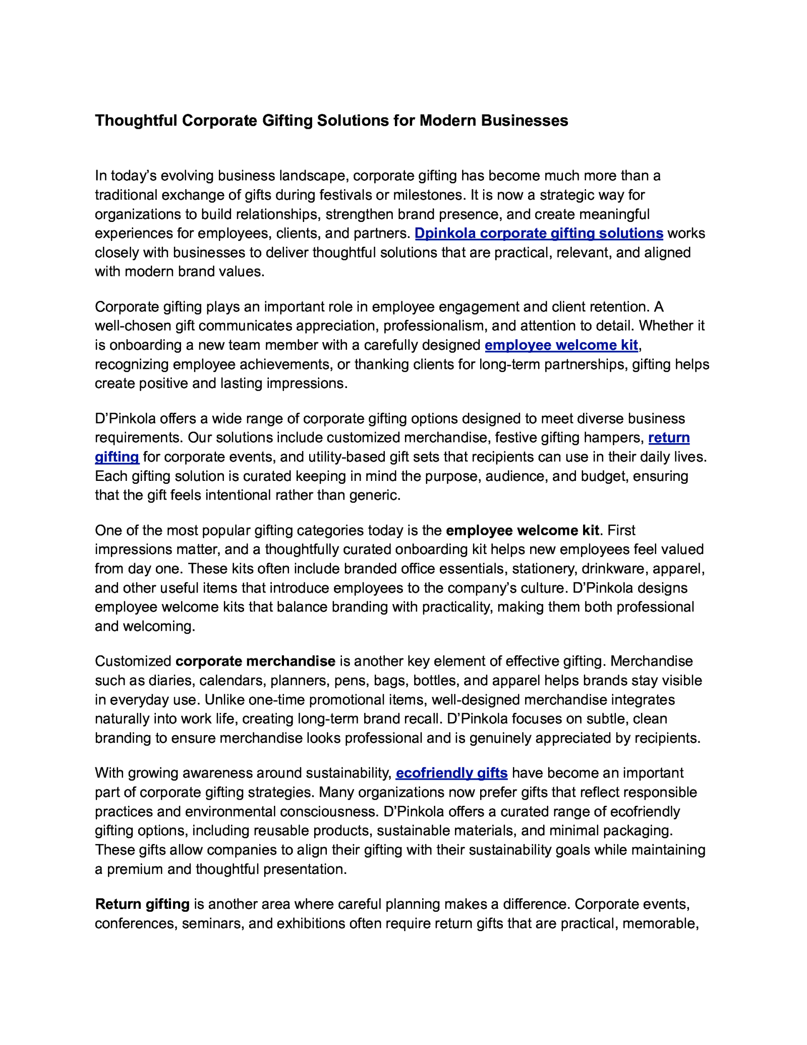 Thoughtful Corporate Gifting Solutions for Modern Businesses