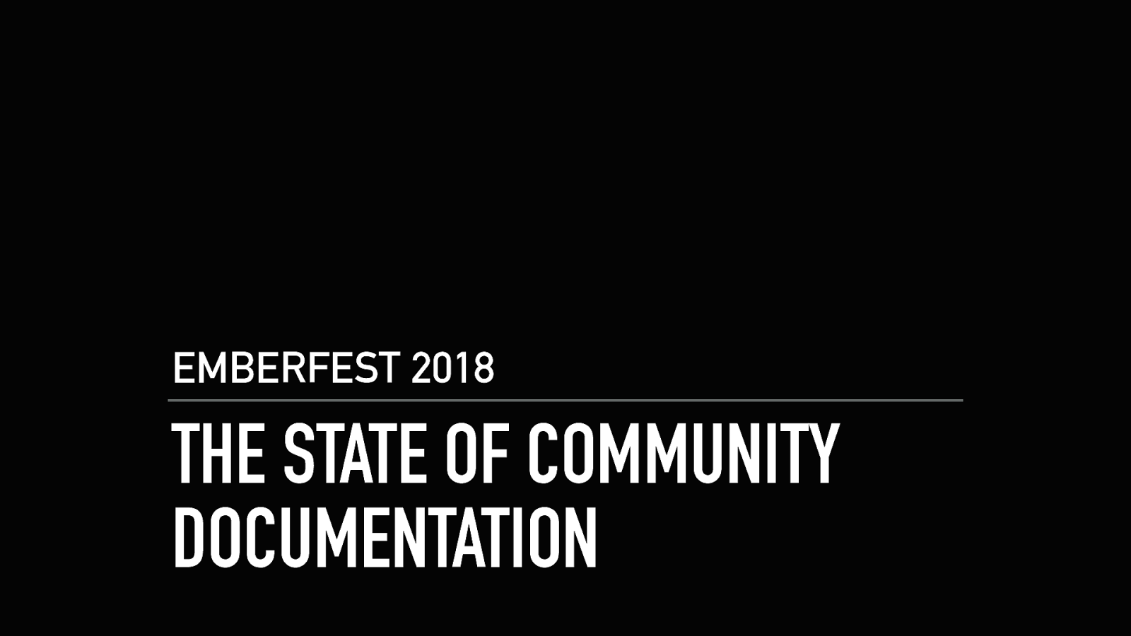 The State of Community Documentation