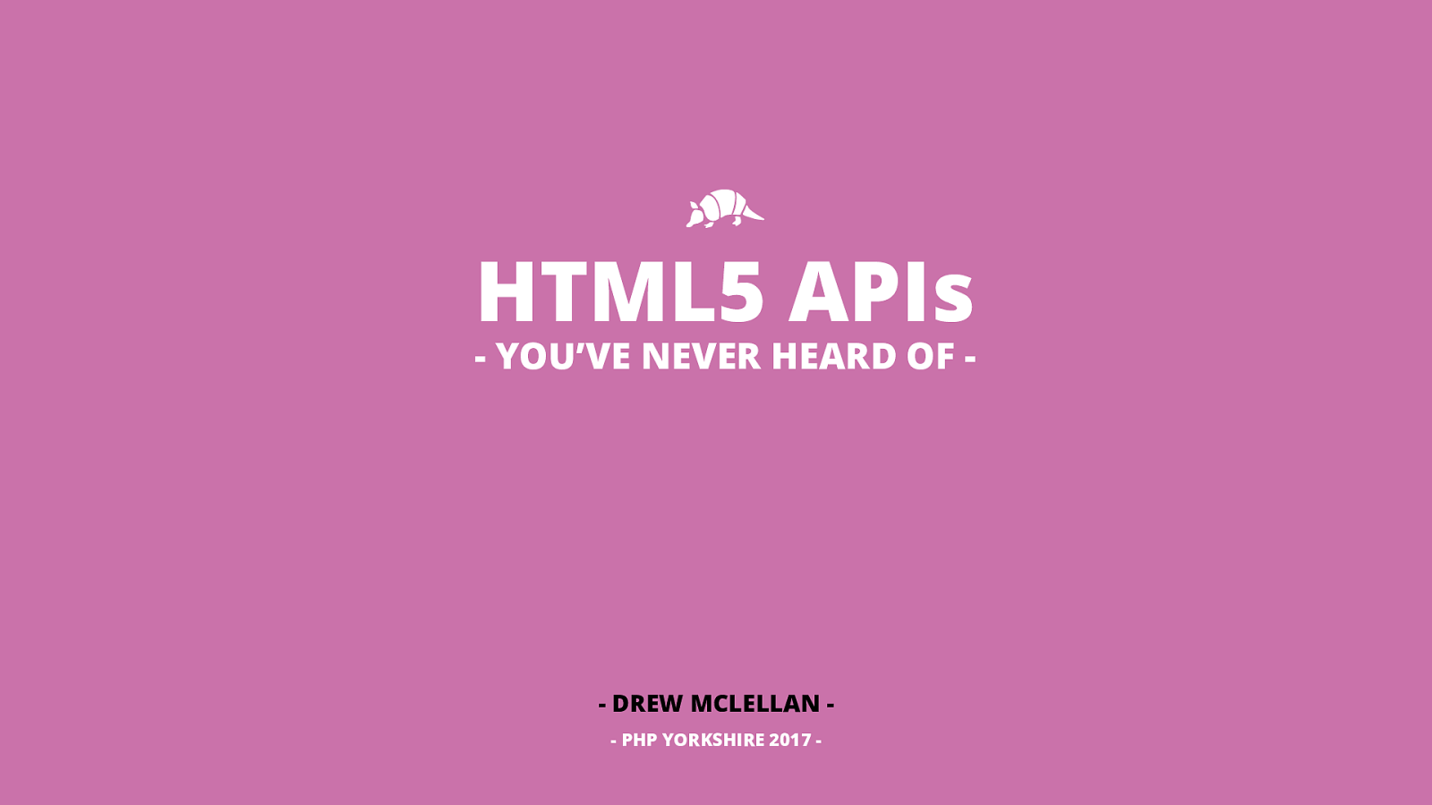 HTML5 APIs You’ve Never Heard Of