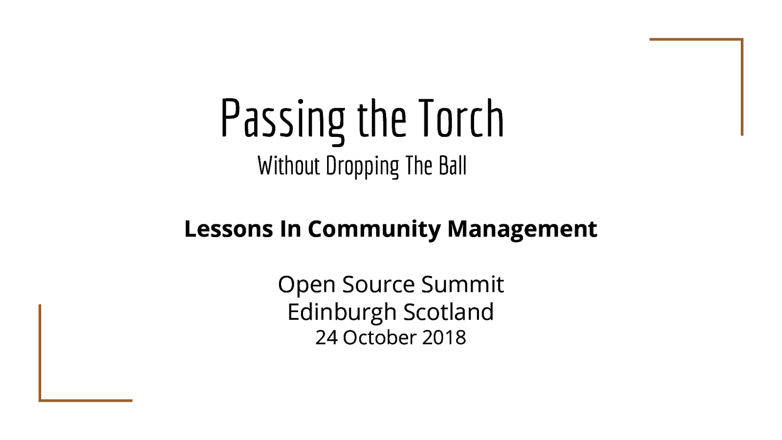 Passing the Torch Without Dropping The Ball: Lessons in Community Management