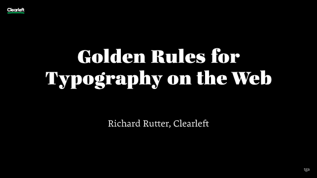 Golden Rules for Typography on the Web