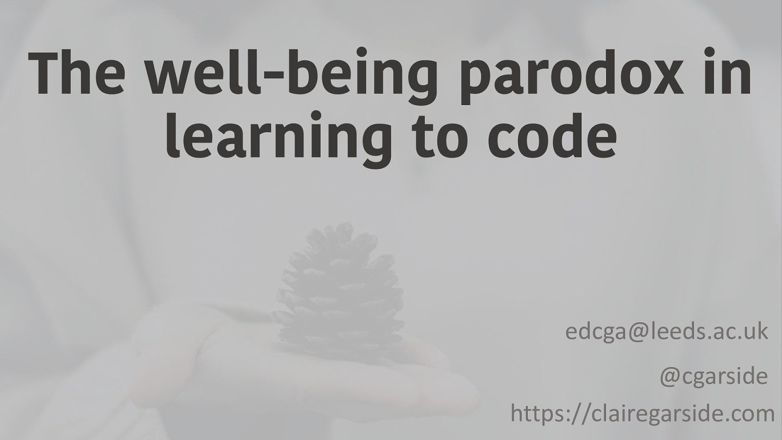 The well-being paradox in learning to code