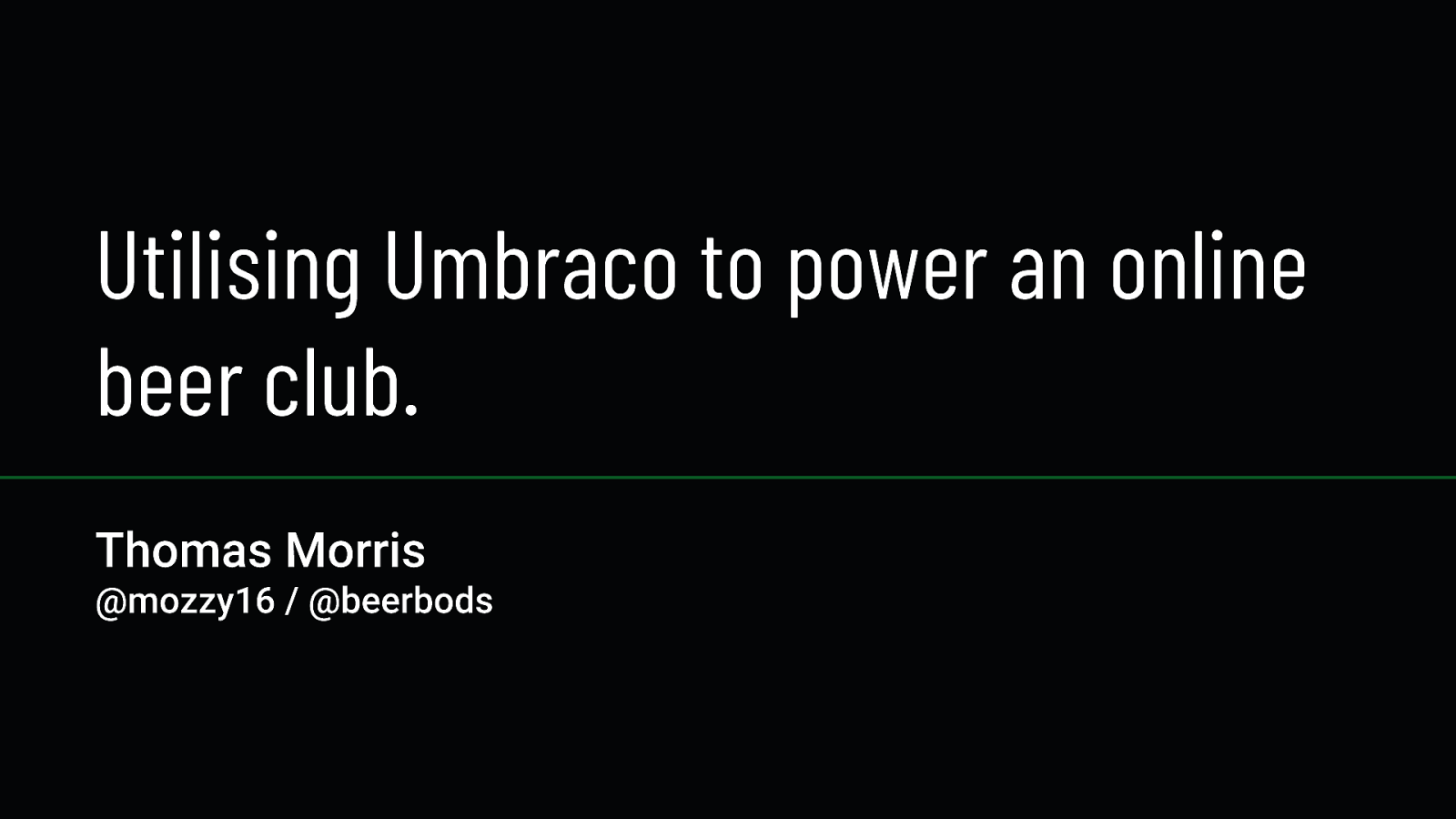Utilising Umbraco to power an online beer club