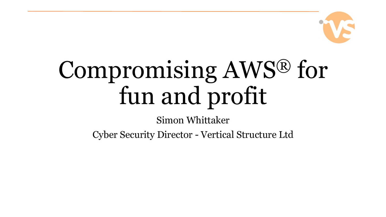 Compromising AWS for fun and profit