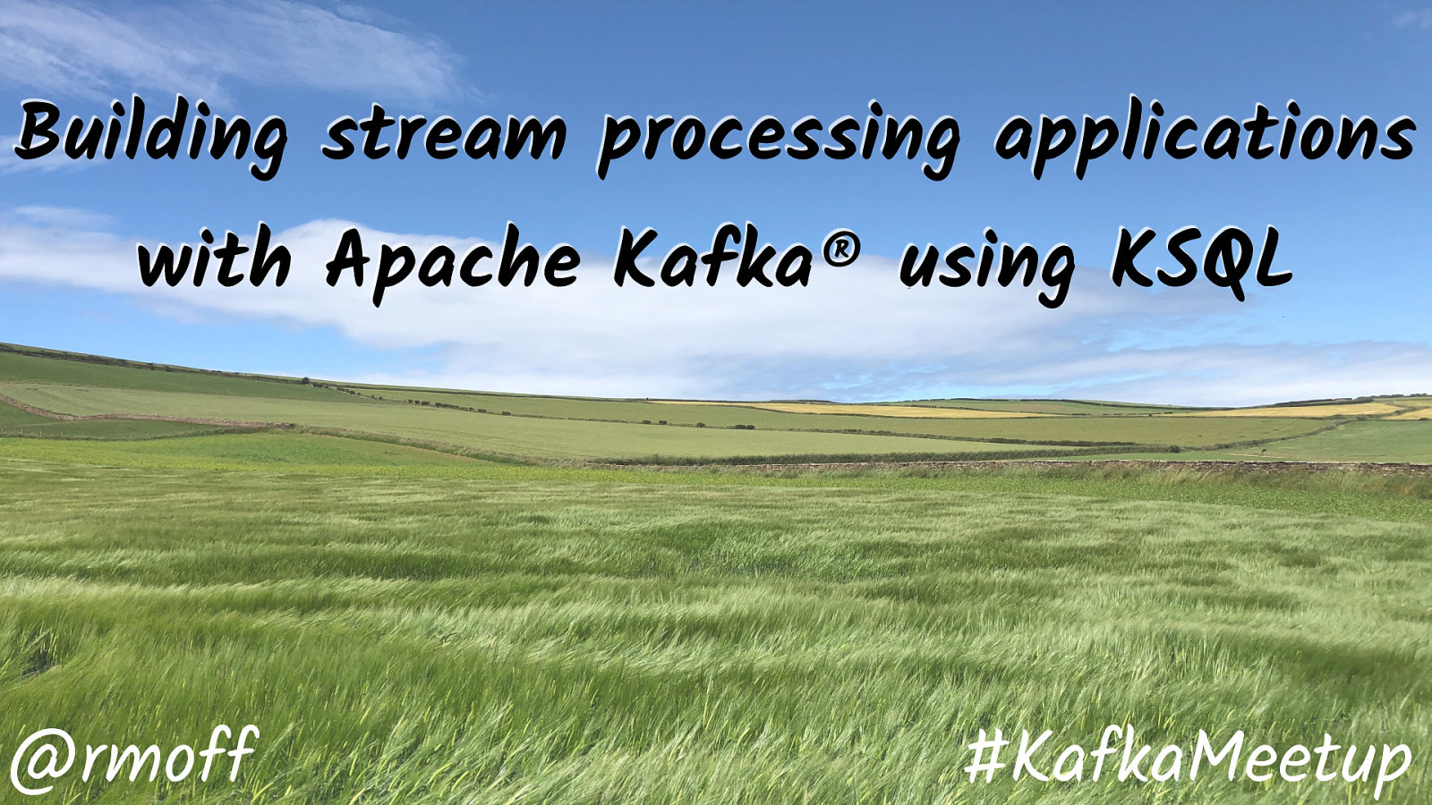 Building stream processing applications for Apache Kafka using KSQL