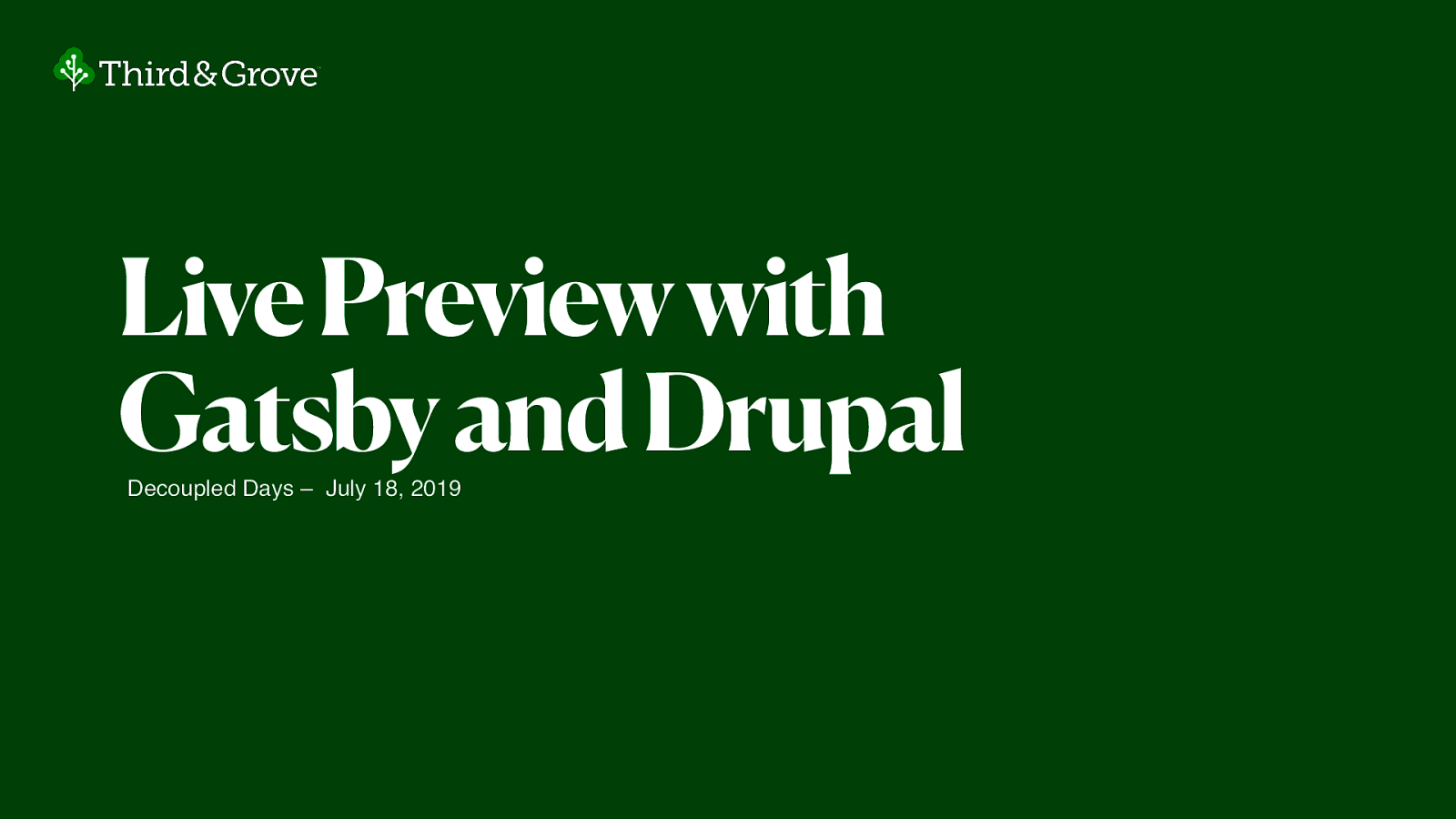 Live Preview with Gatsby and Drupal