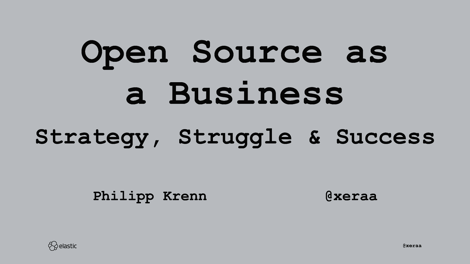 Open Source as a Business