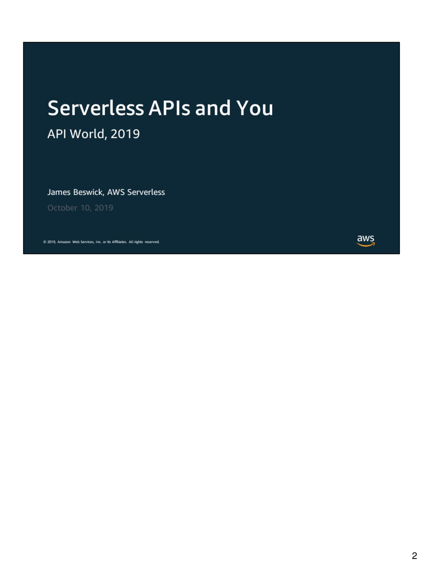 Serverless APIs and you