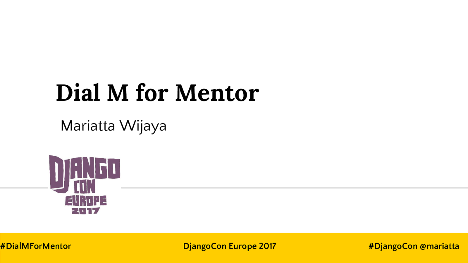 Dial M For Mentor