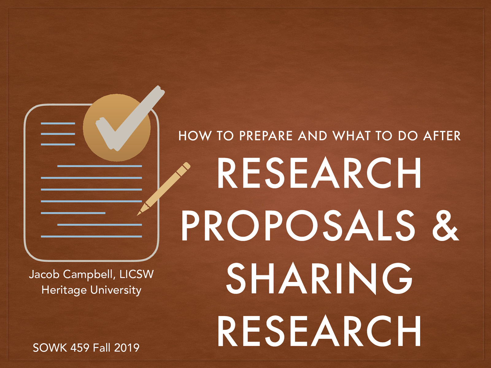 Week 13: Research Proposals & Sharing Research