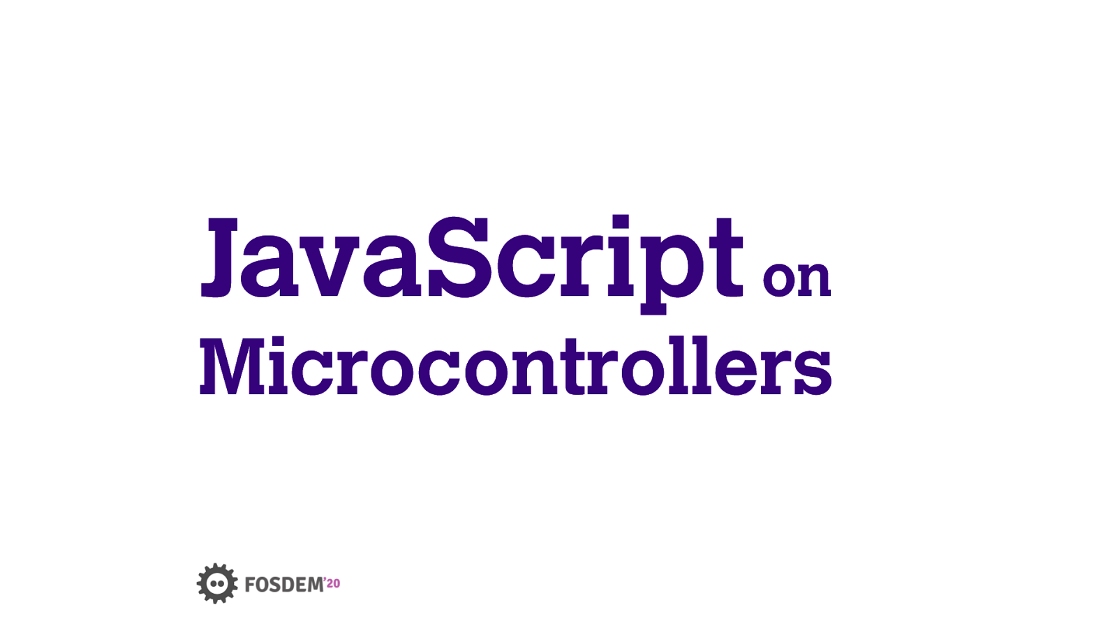 JavaScript on Microcontrollers