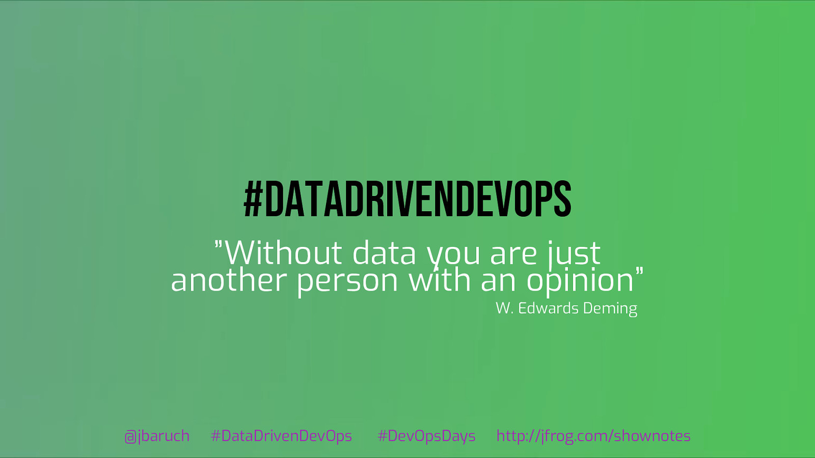 #DataDrivenDevOps
