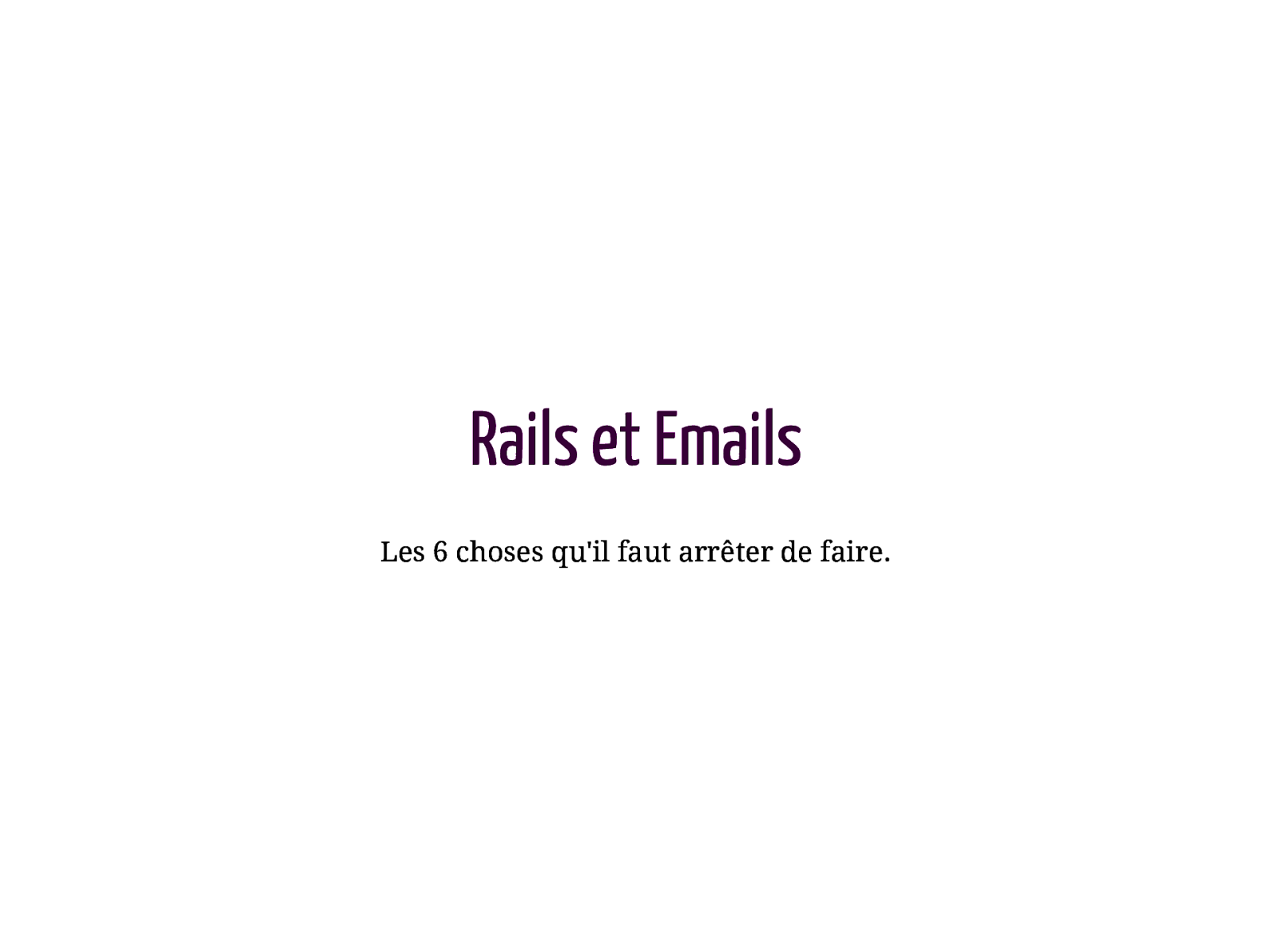 Rails et Emails