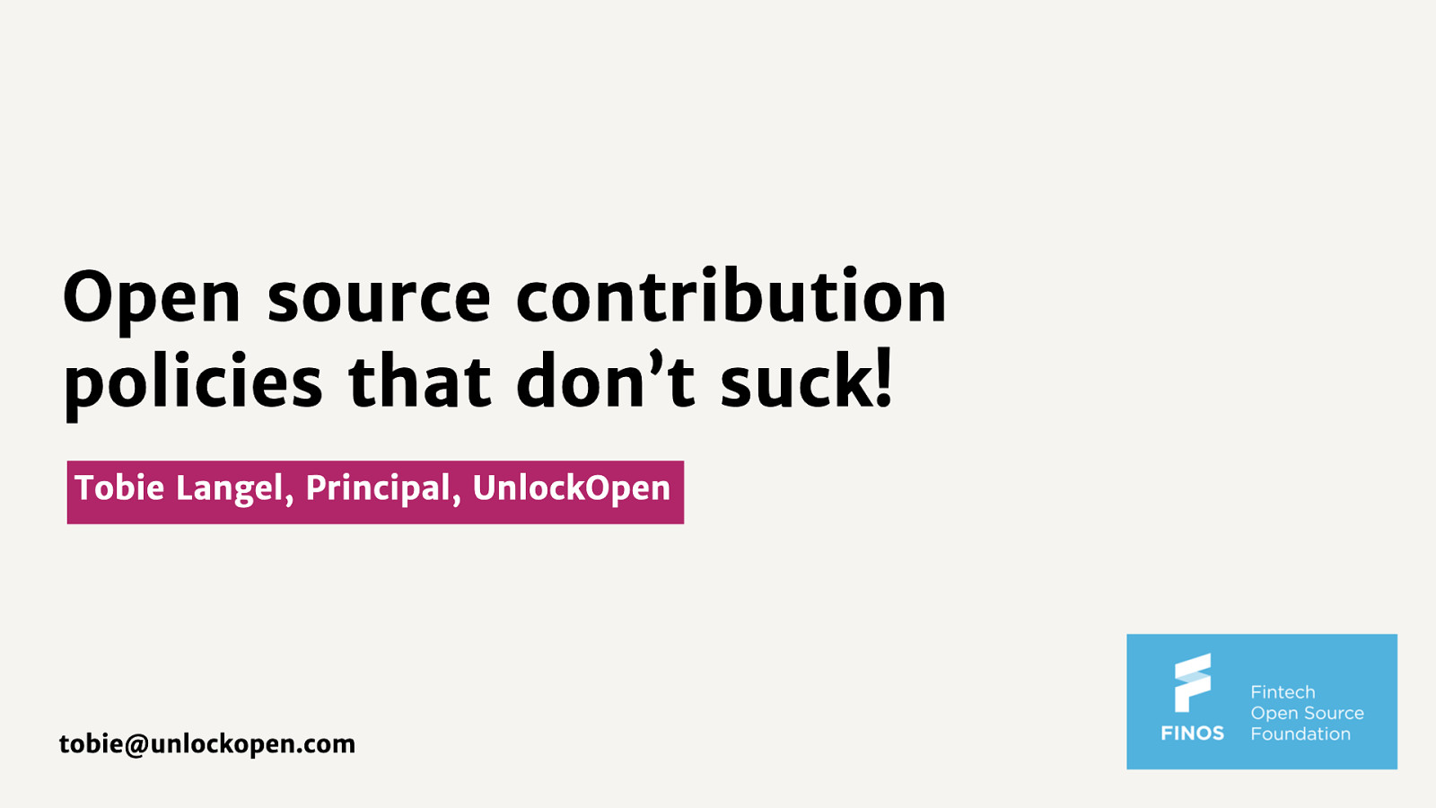 Open source contribution policies that don’t suck!