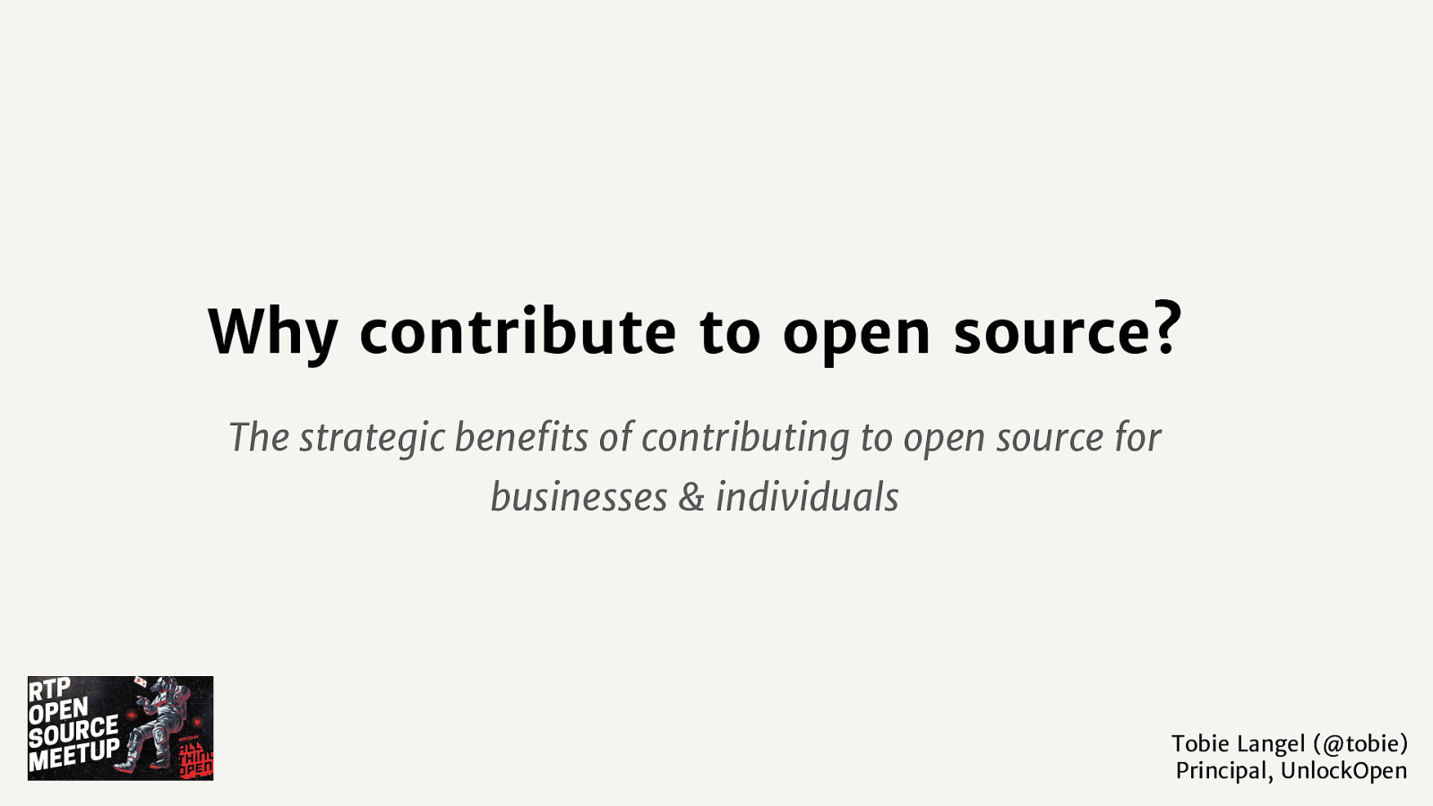 Why contribute to open source?