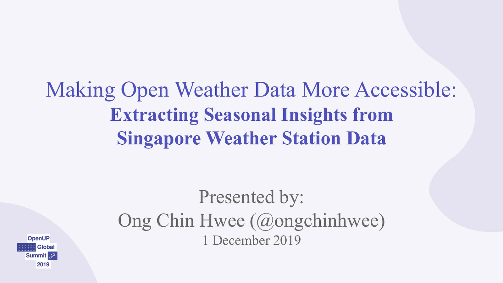 Making Open Weather Data More Accessible: Extracting Seasonal Insights from Singapore Weather Station Data