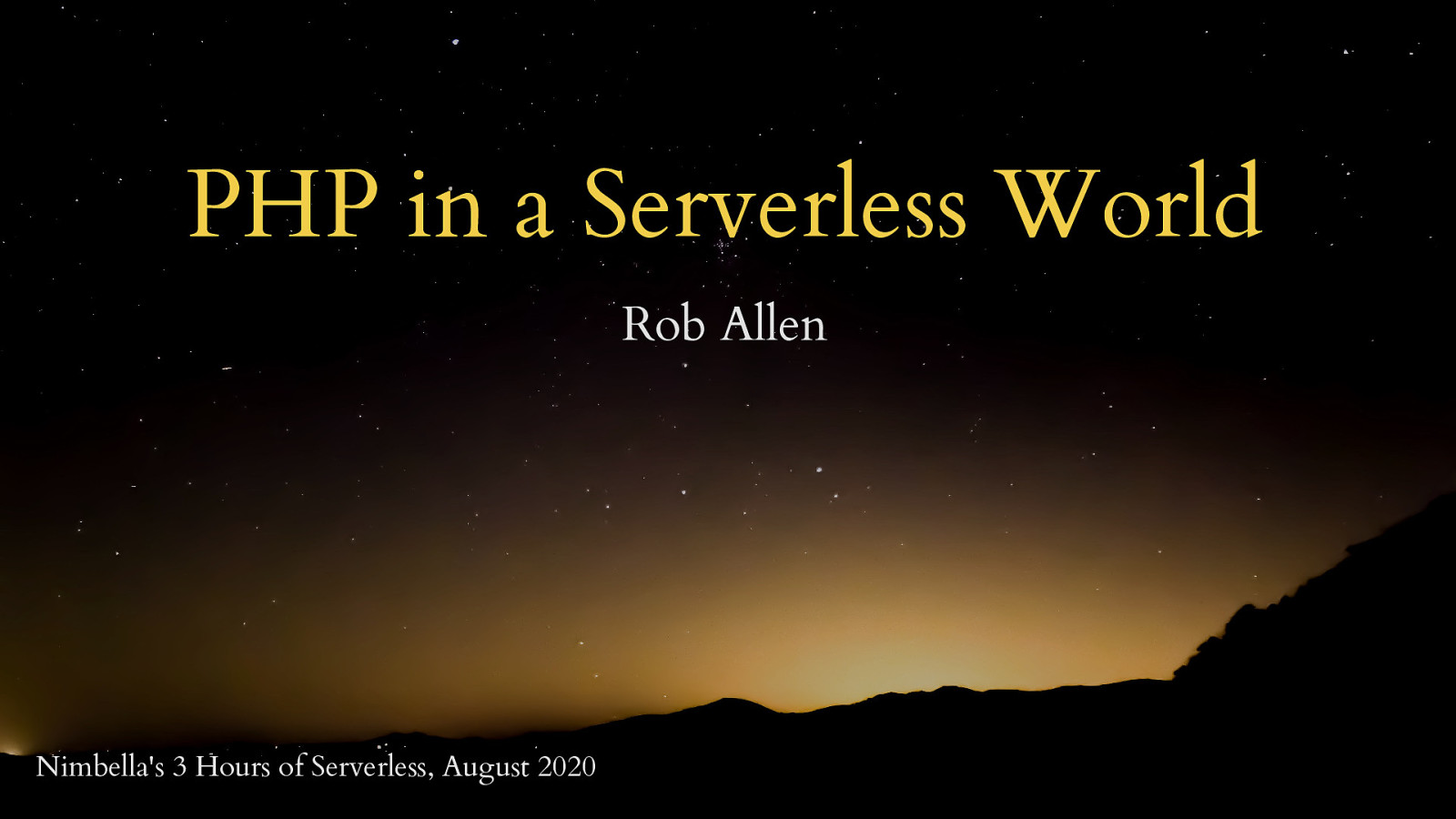 PHP in a Serverless World