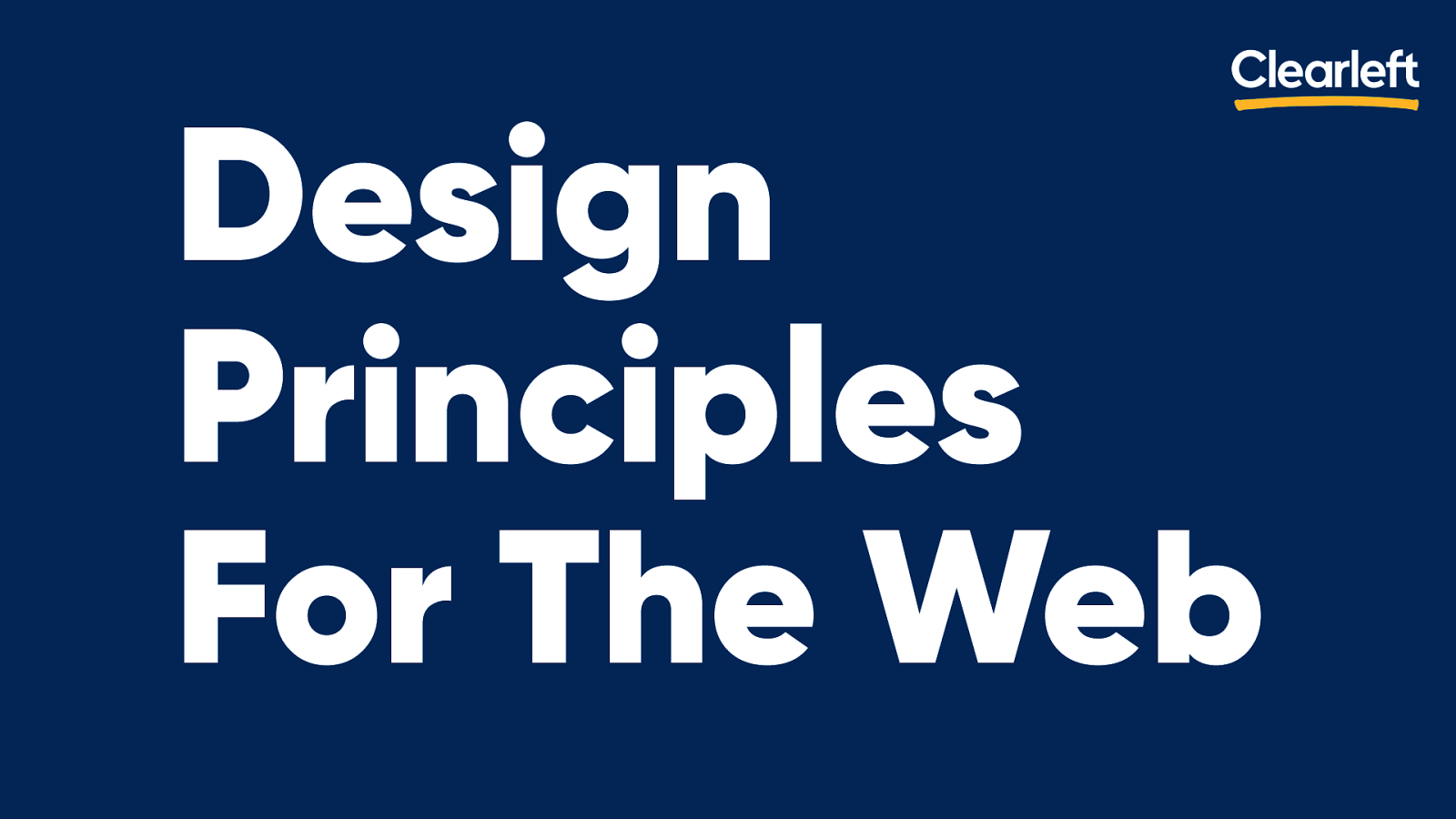 Design Principles For The Web