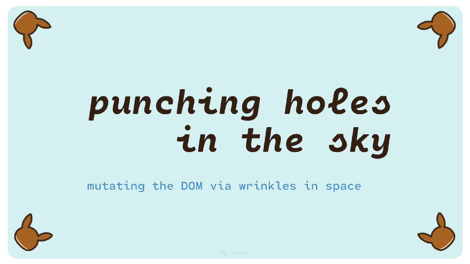 Punching Holes in the Sky: Mutating the DOM via wrinkles in space