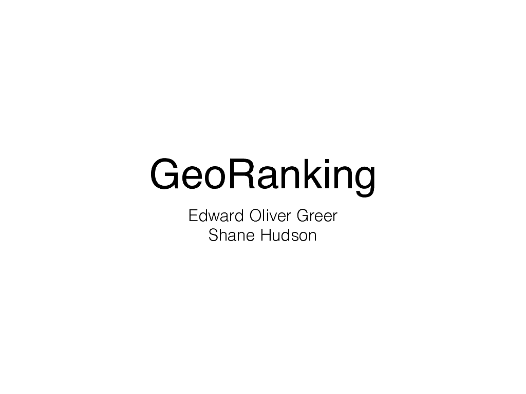 GeoRanking - a visualisation of area desirability