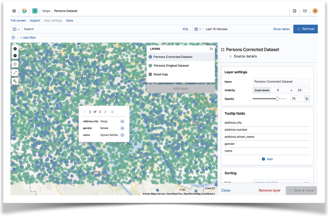 Enriching postal addresses with Elastic stack