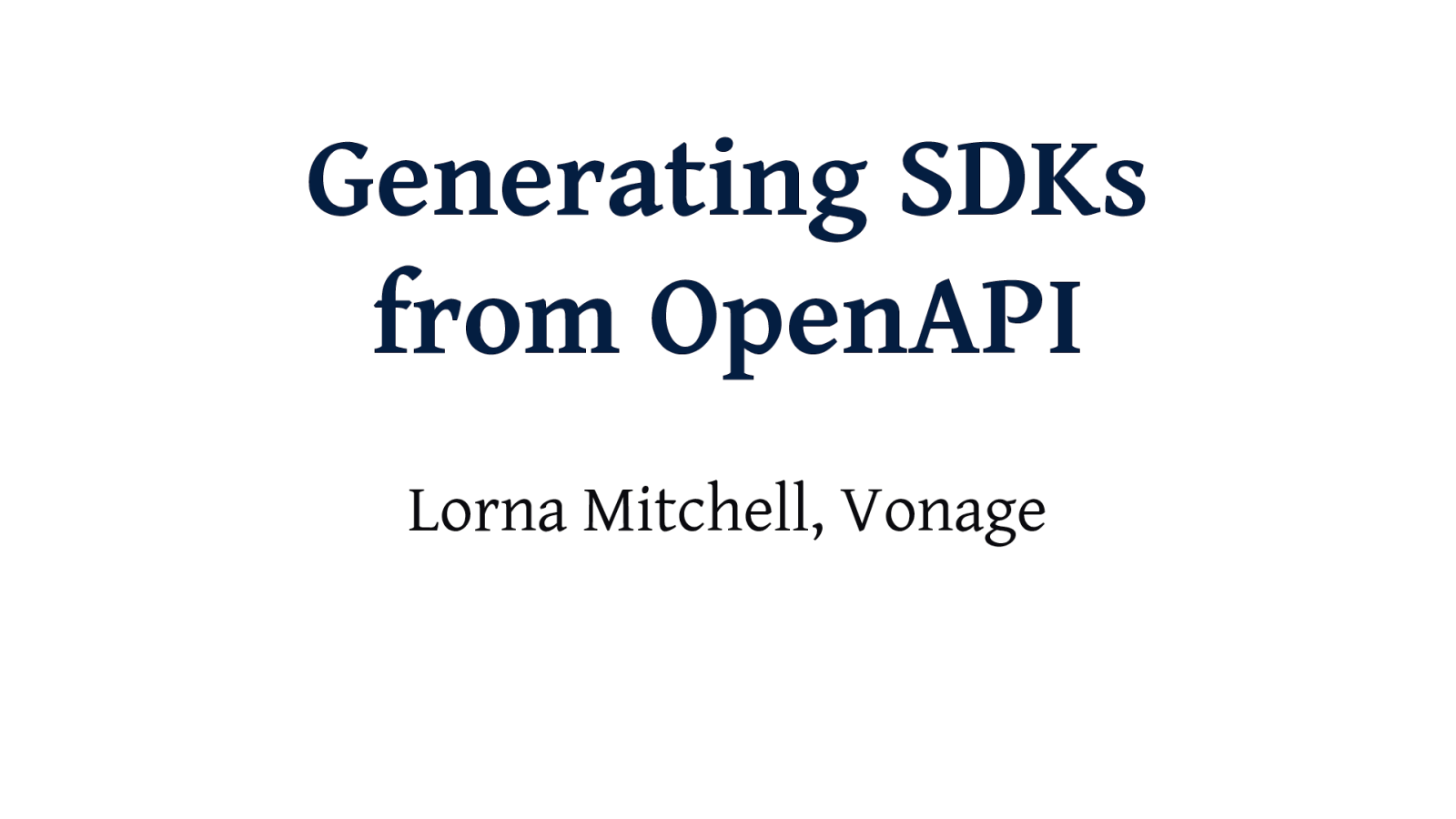 Create Delightful SDKs with OpenAPI