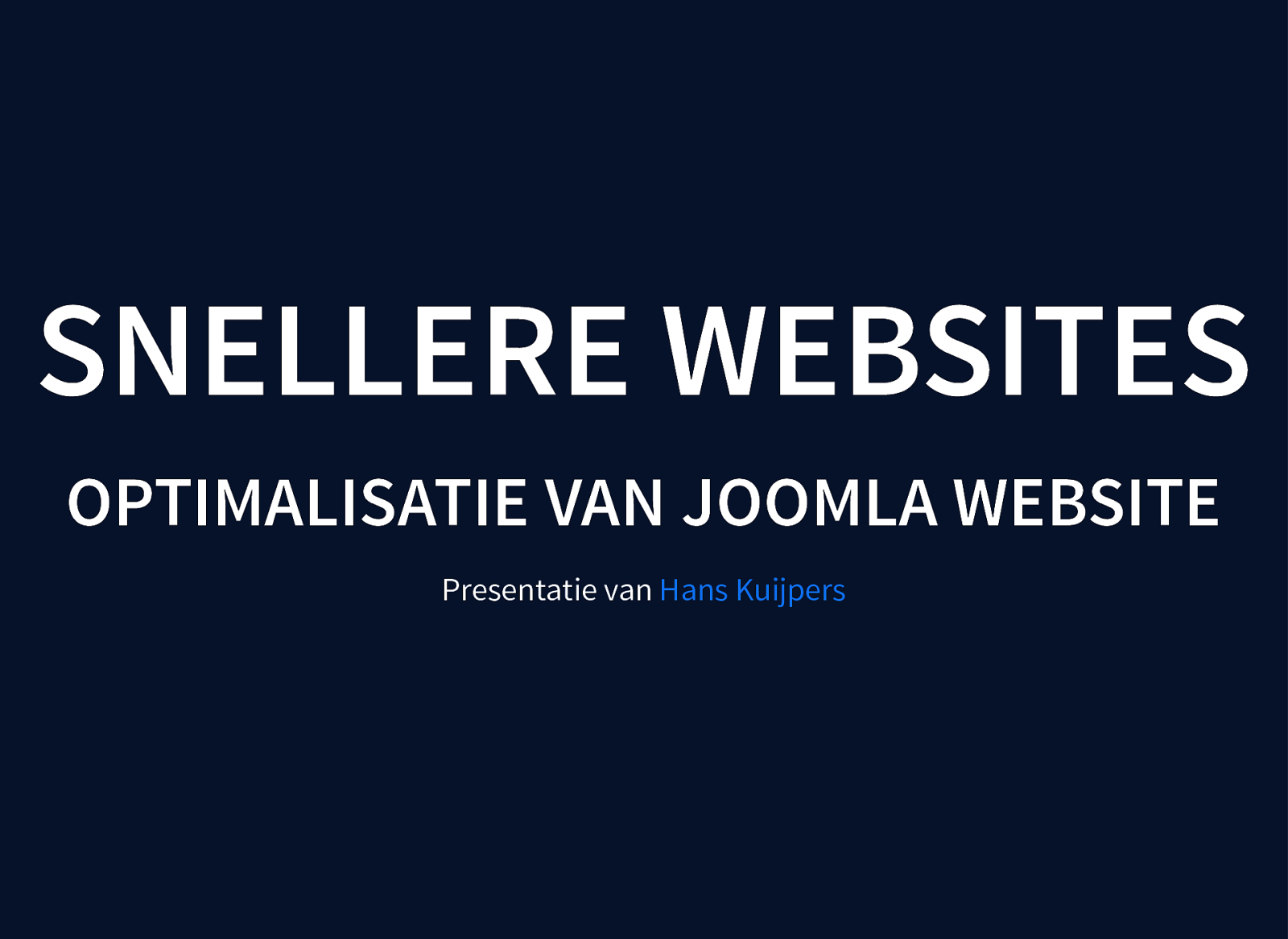 Joomla Website optimaliseren - jug073 augustus 2018