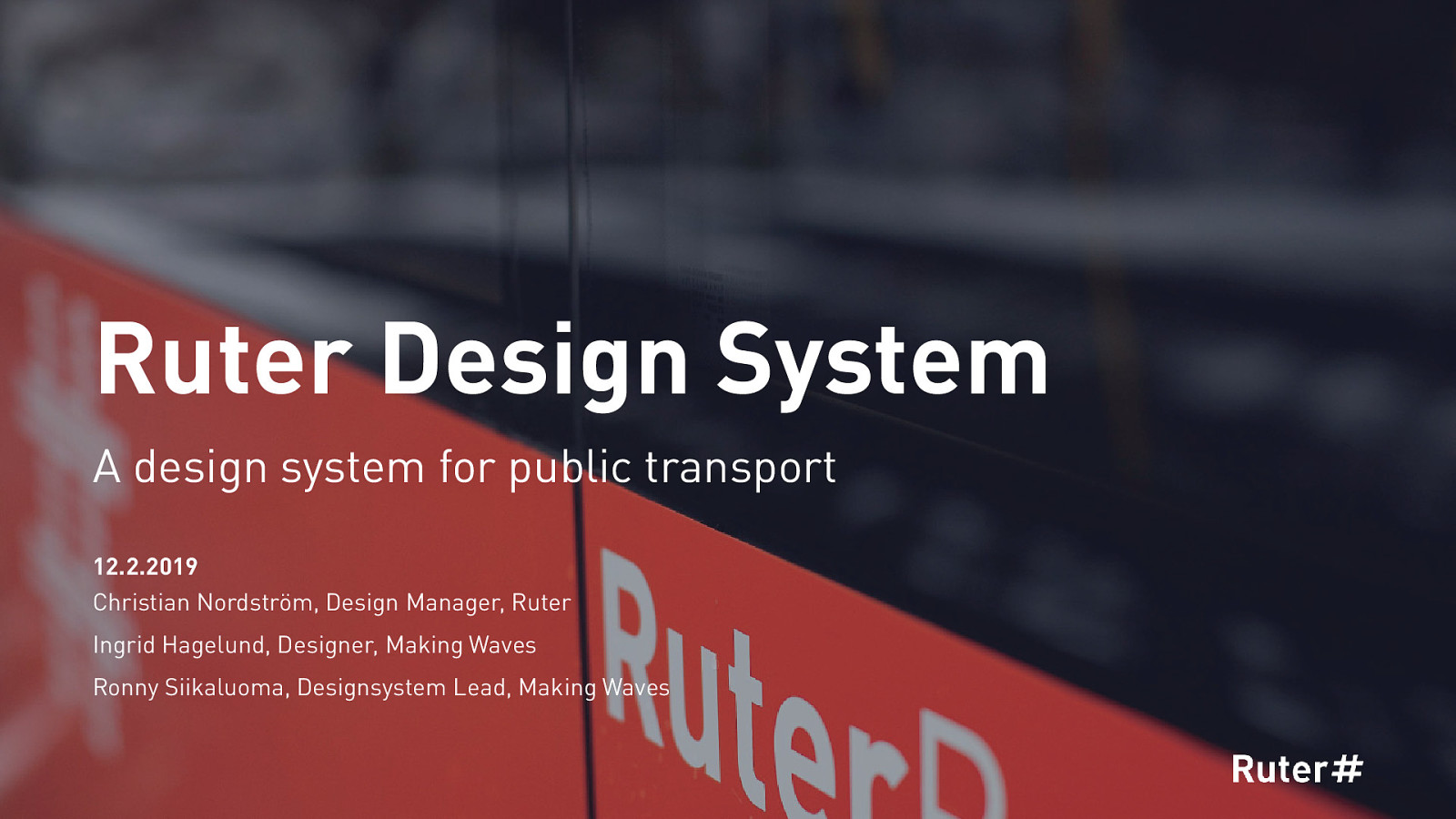 Ruter Design System - A design system for public transport