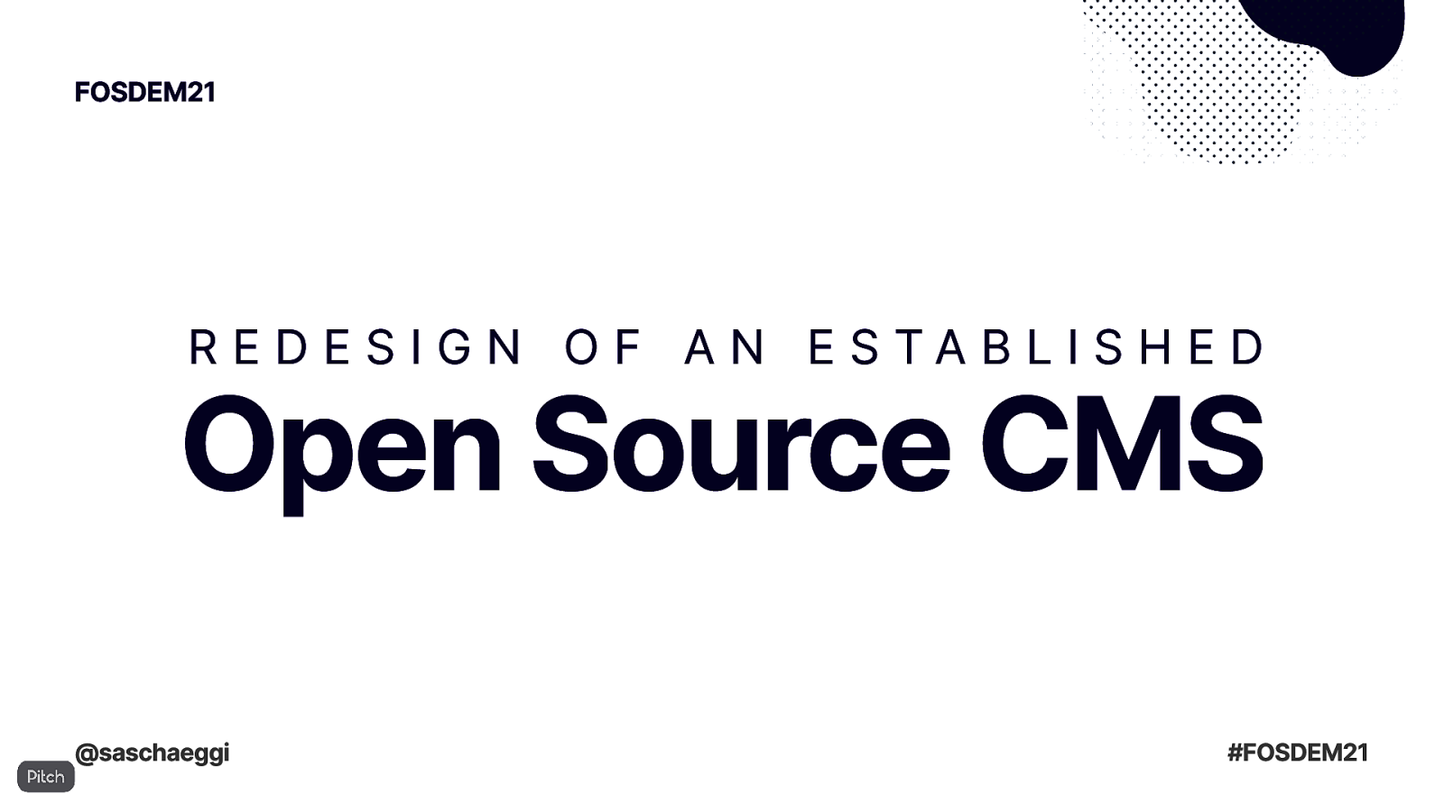 Redesign of an established Open Source CMS