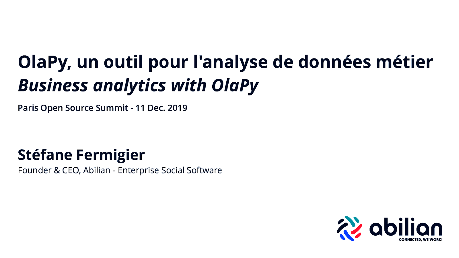 Business analytics with OlaPy