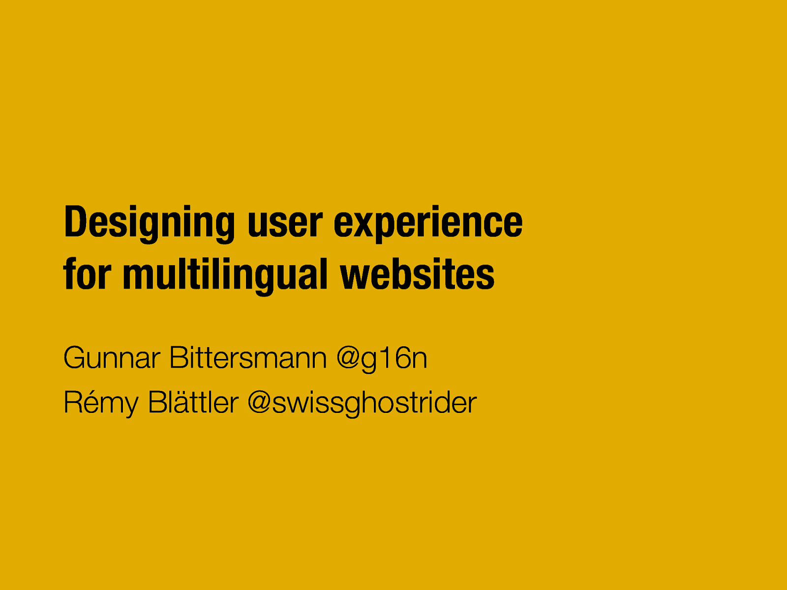 Designing user experience for multilingual websites