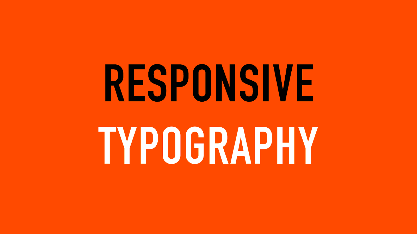 Responsive typography