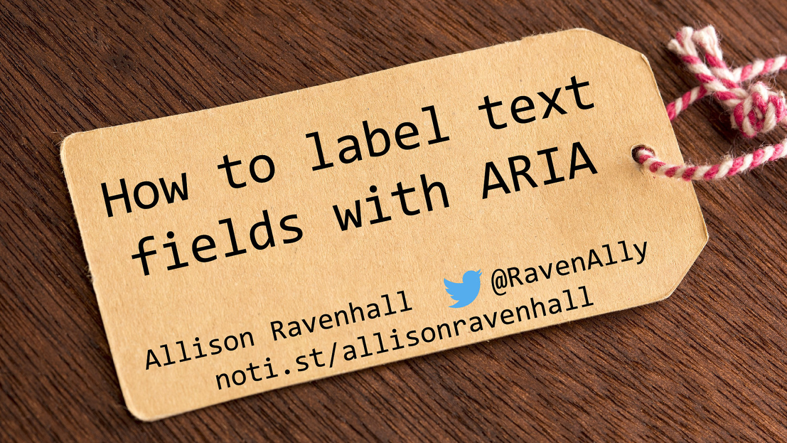 How to label text fields with ARIA