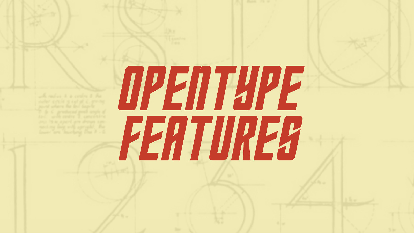 OpenType features