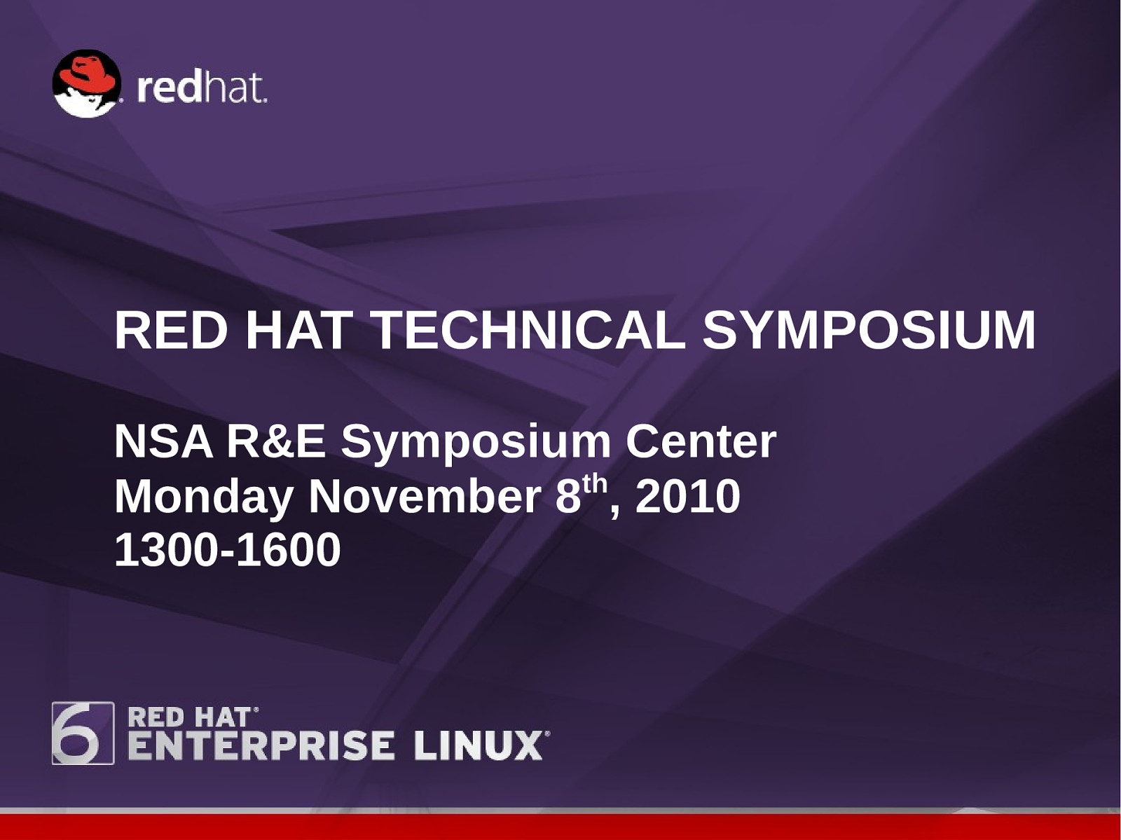 Red Hat Technical Symposium