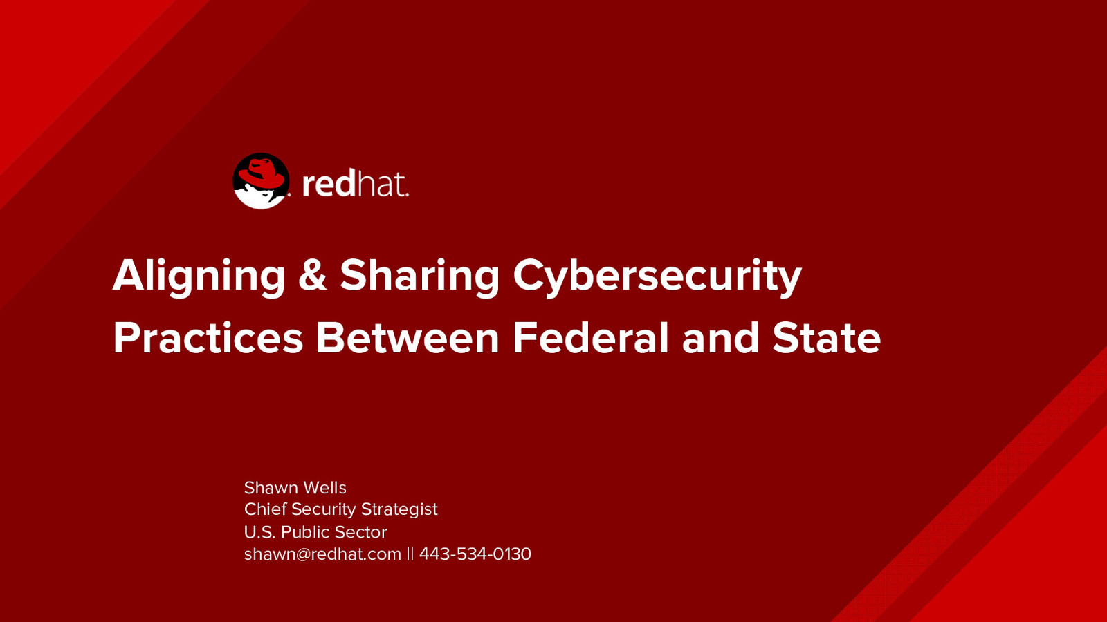 Aligning and Sharing Cybersecurity Practices Between Federal and State Government