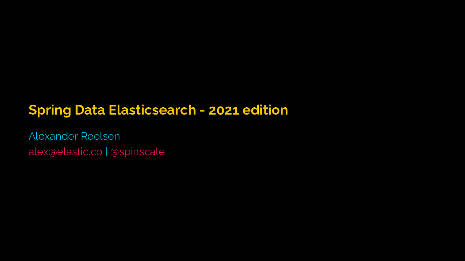 Introduction into Spring Data Elasticsearch
