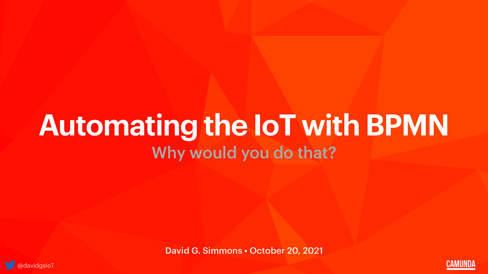 Automating the IoT with BPMN