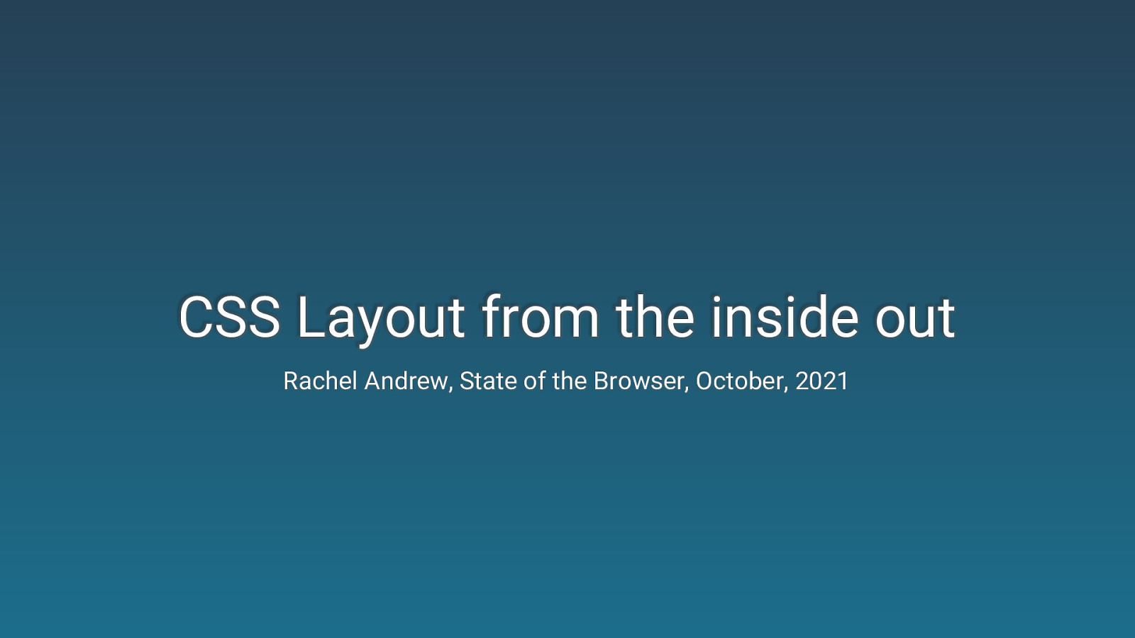 CSS layout from the inside out