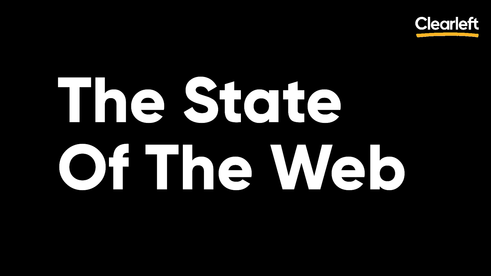 The State Of The Web