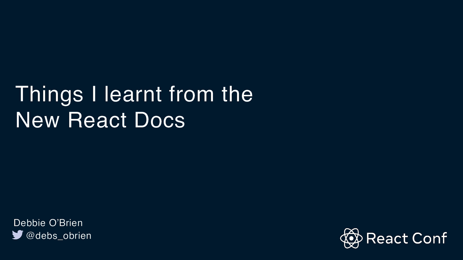 Things I learnt from the New React Docs